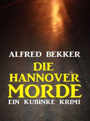 cover image of Die Hannover-Morde